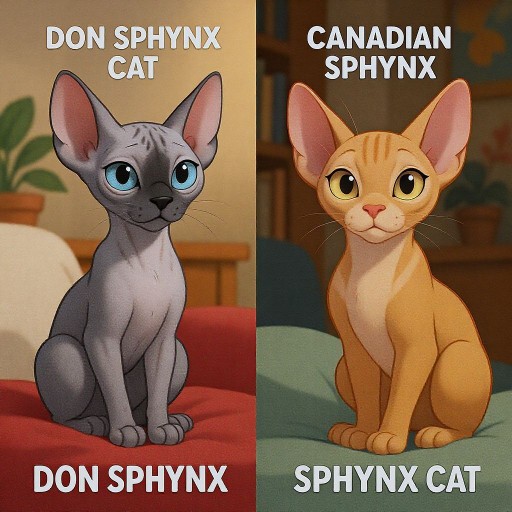 Чем отличается донской от канадского сфинкса